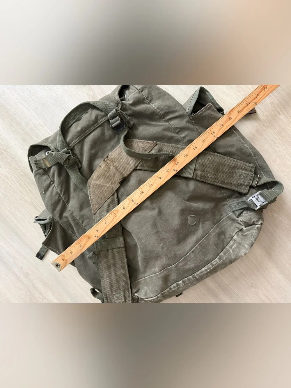 Vintage West German Bundeswehr Rucksack Backpack Olive Canva  Military